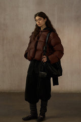 Biscuit Cropped Puffer Jacket