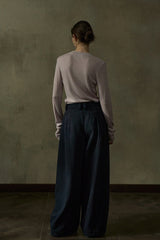 Ribbed Crew-Neck Base Top