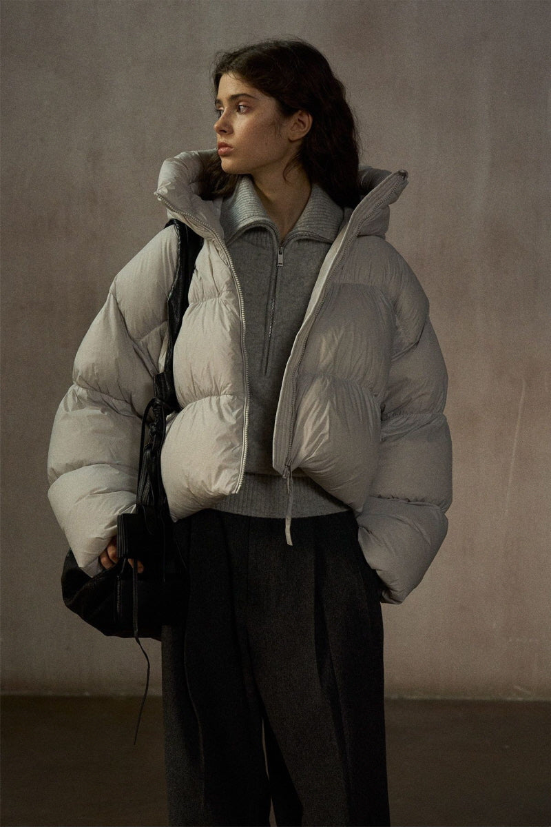 Hooded Cropped Puffer Jacket