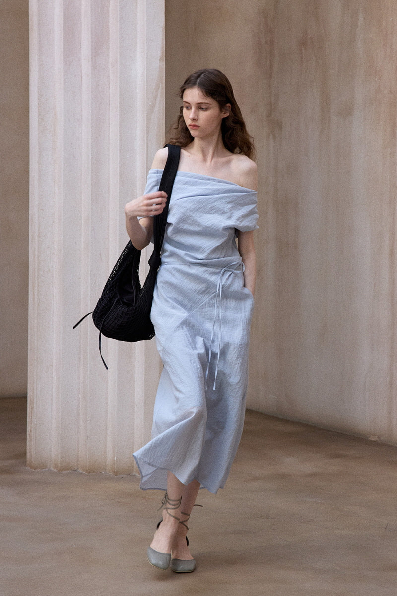 One-Shoulder Bandeau Long Dress