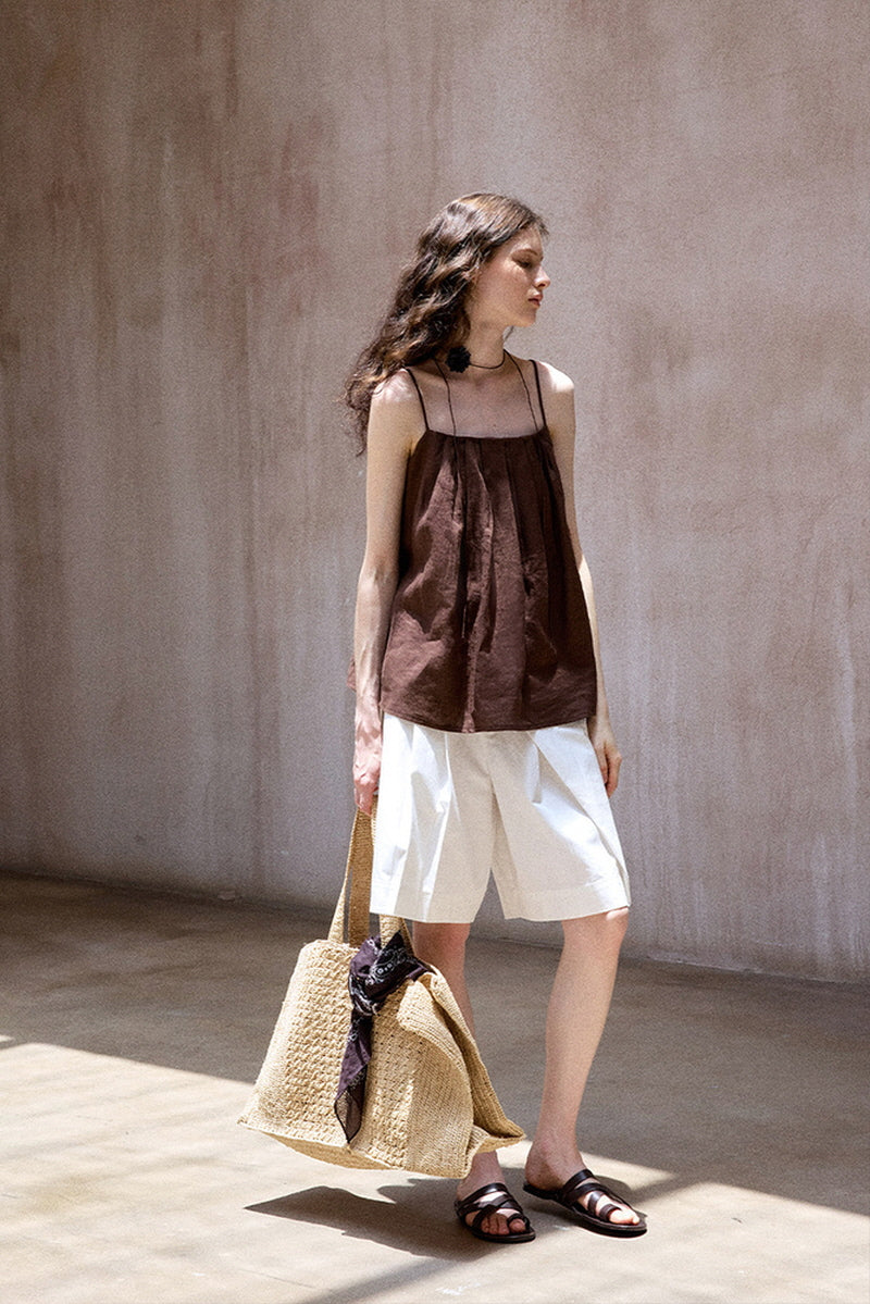 Pleated Backless Holiday Top