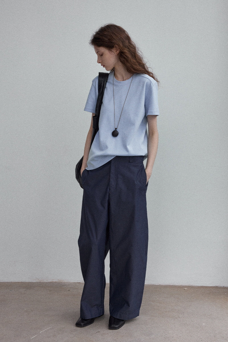 Round Neck Flutter Sleeve T-Shirt