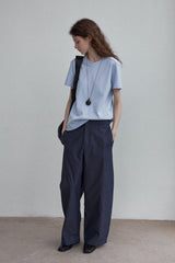 Round Neck Flutter Sleeve T-Shirt