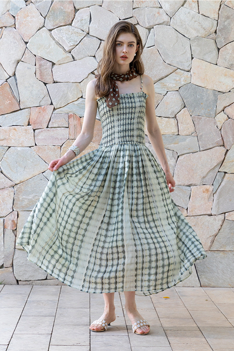 Pleated Slip Maxi Dress