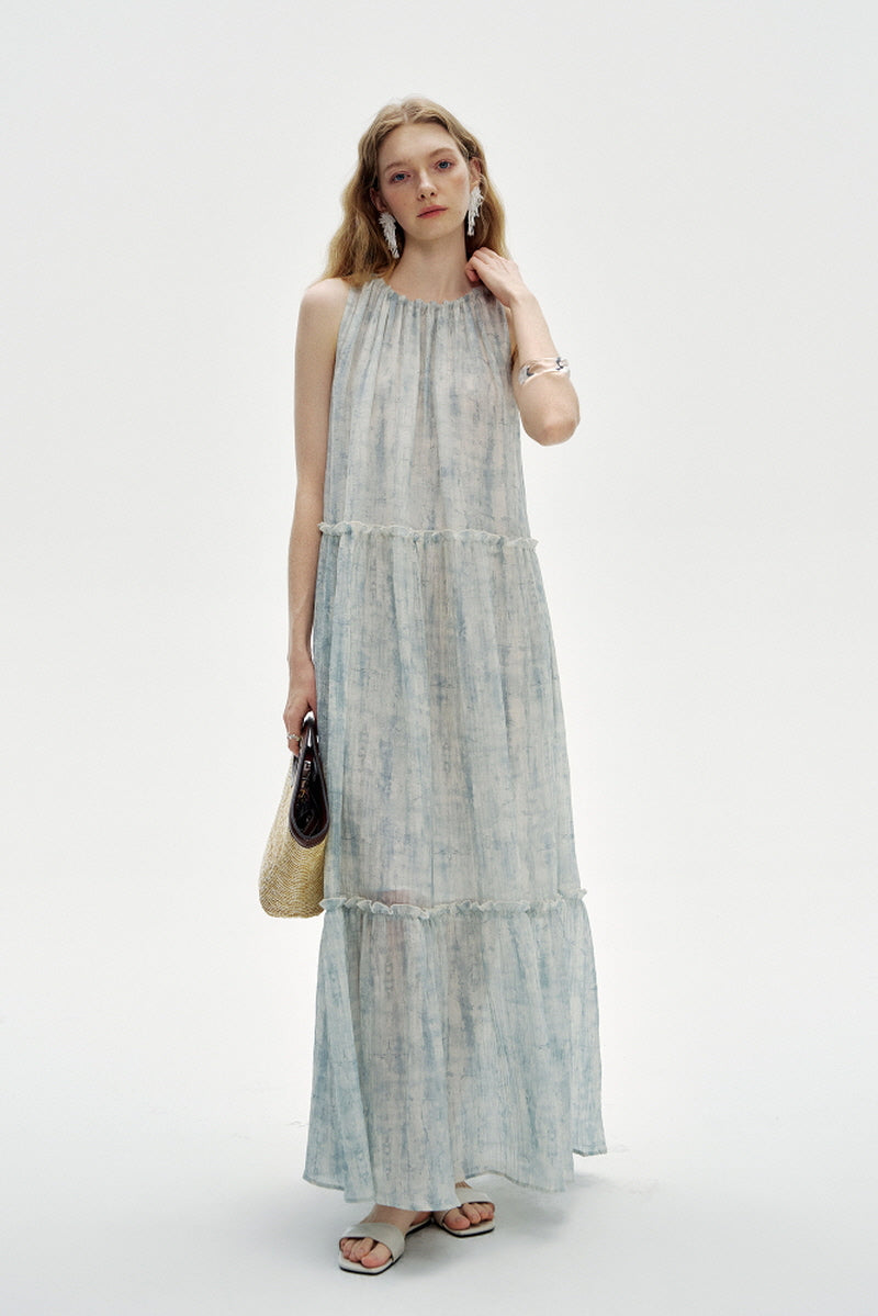 Relaxed Halterneck Maxi Dress