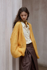 Loose Textured Long-Sleeve Shirt