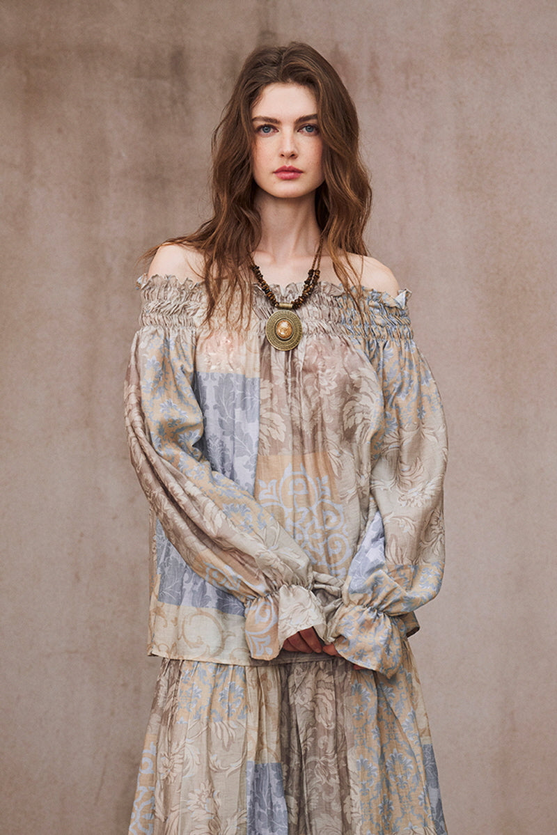 One-Shoulder Pleated Top