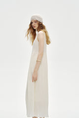 Three-Dimensional Pleated Sleeveless Dress