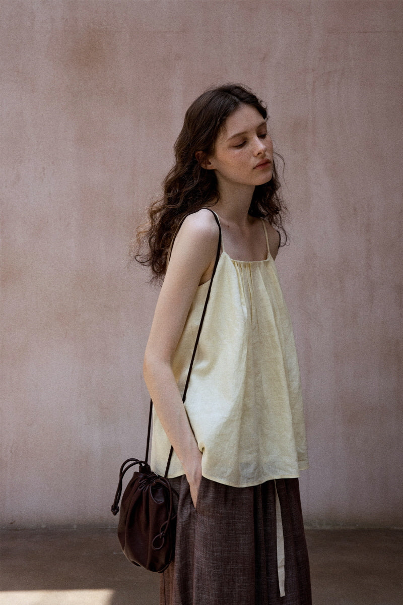 Pleated Backless Holiday Top