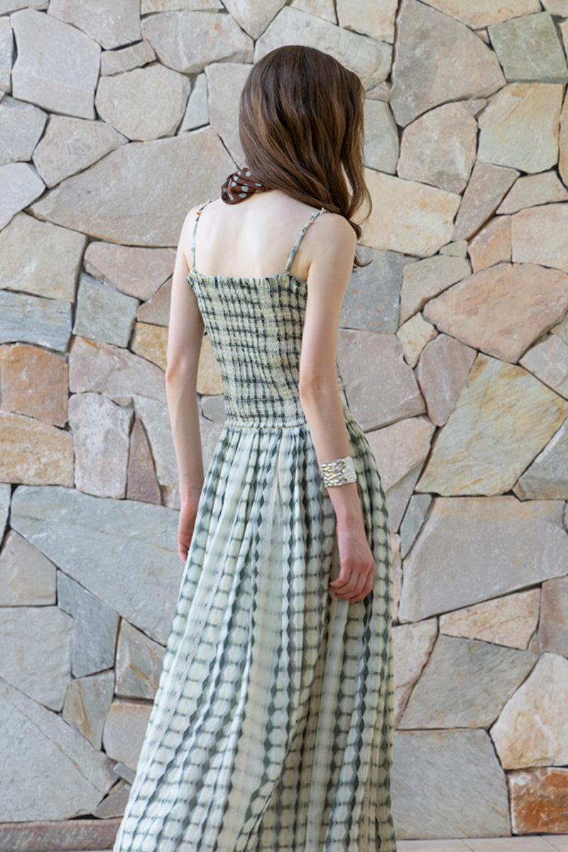 Pleated Slip Maxi Dress