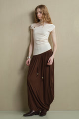 Irregular Slanted Shoulder Vest Top