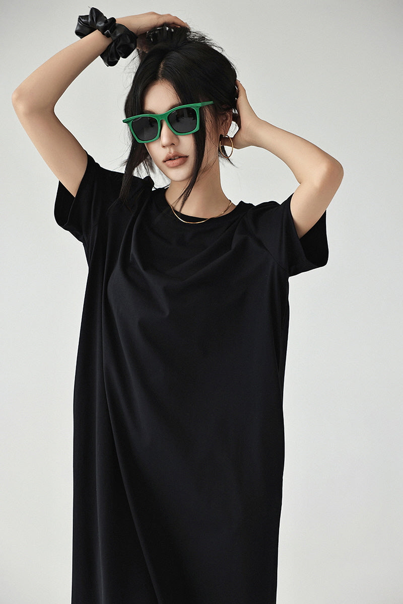 Lazy Straight Loose Long Dress
