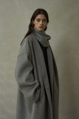 Oversized Tweed Wool Scarf