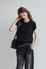 Round Neck Flutter Sleeve T-Shirt