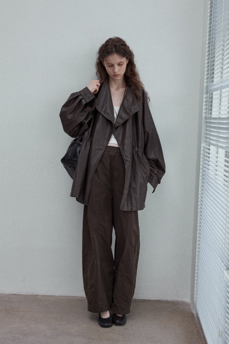 Waist-Tucked Vintage Loose Jacket
