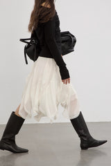 Irregular Lace Stitching Slim Skirt