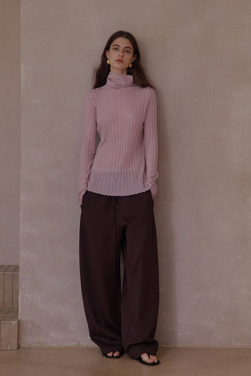 High Neck Slim Base Shirt