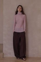 High Neck Slim Base Shirt