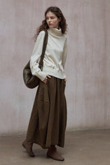 Turtleneck Knitted Pullover Top