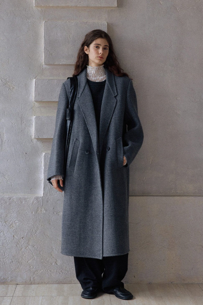 Reversible Tweed Long Duffle Coat