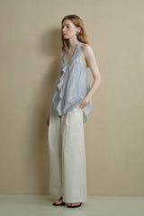 Ruffle Halterneck Loose Top