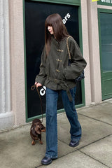 Belted Buckle Jacket Coat