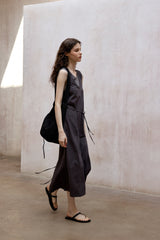 Layered-Look Knit Vest Dress