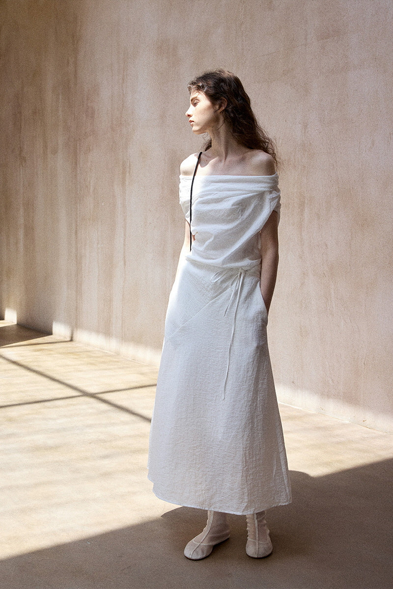 One-Shoulder Bandeau Long Dress