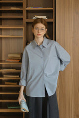 Deconstructed Loose-Fit Long Sleeve Shirt