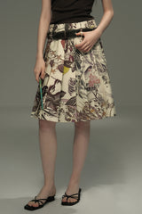 Hand-Pleated Midi Skirt