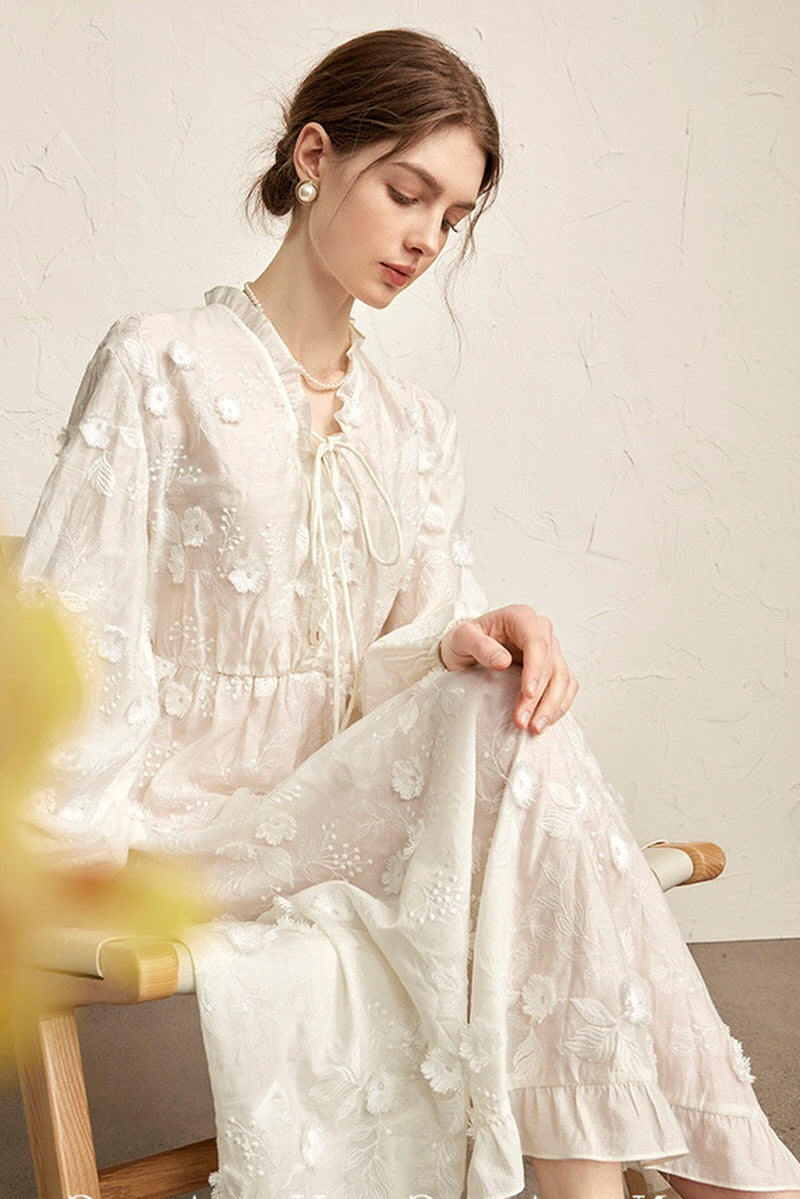 Lace-Up French Dress