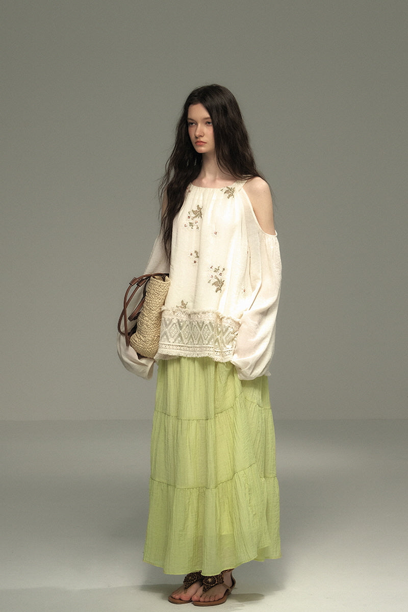 Pleated Resort Summer Skirt