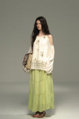 Pleated Resort Summer Skirt