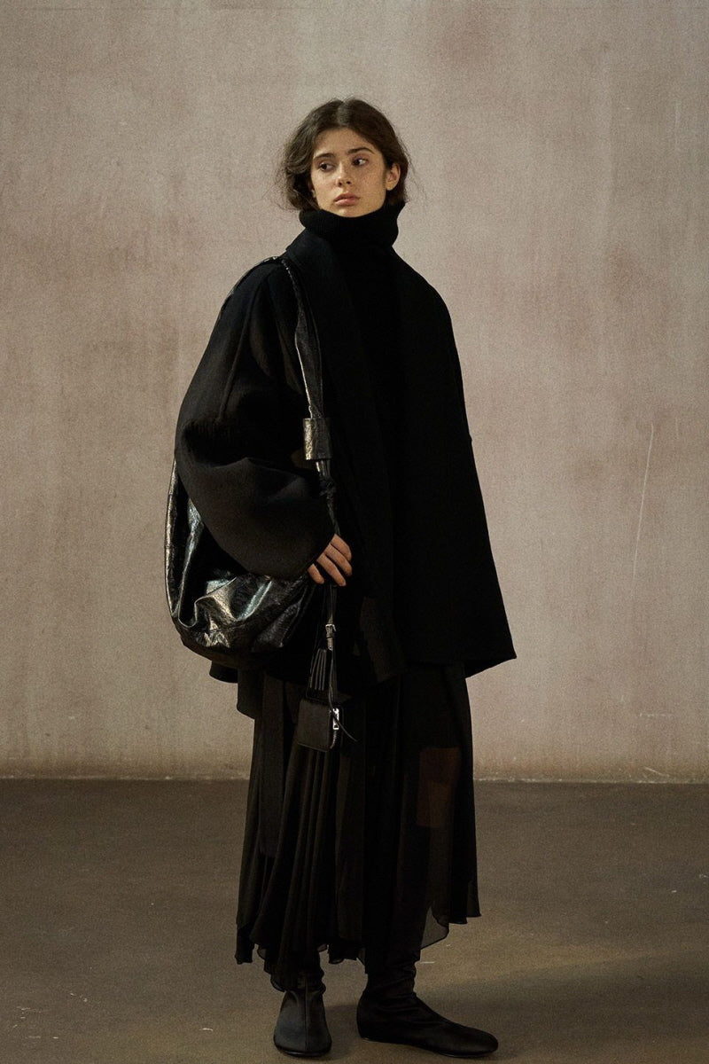 Batwing Reversible Belted Coat