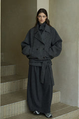 Large Lapel Double-Breasted Reversible Jacket