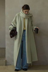 Oversized Tweed Wool Scarf