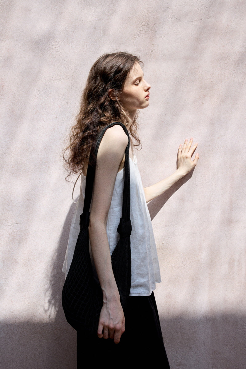 Pleated Suspender Backless Top