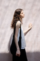 Pleated Suspender Backless Top