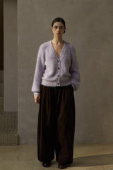 Loose V-Neck Knit Cardigan