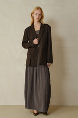 Asymmetrical Front Slit Blazer