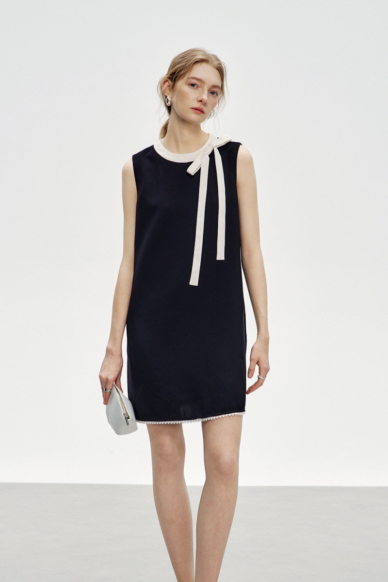 Beaded Hem Vintage A-Line Dress