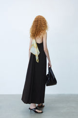 Kink Splicing Backless Maxi Dress