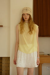 Chimney Neck Sleeveless Top
