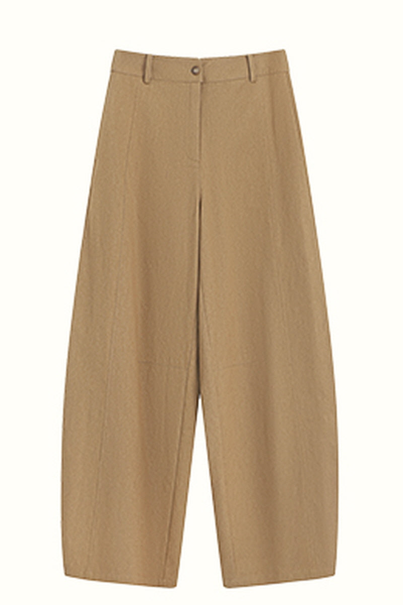 High Waist Wide-Leg Scimitar Pants