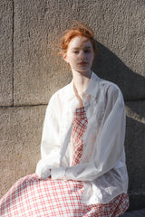 Square Neck Checkered Slip Dress