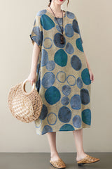 Polka Loose Linen Dress