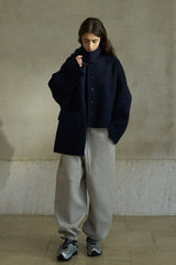 Crew Neck Short Jacket