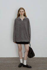 Classic V-Neck Knit Sweater