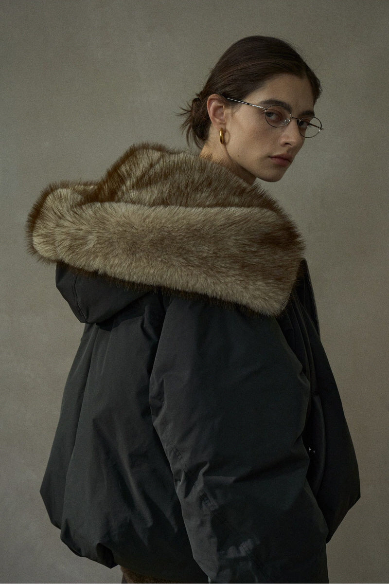 Hooded Balloon Puffer Jacket