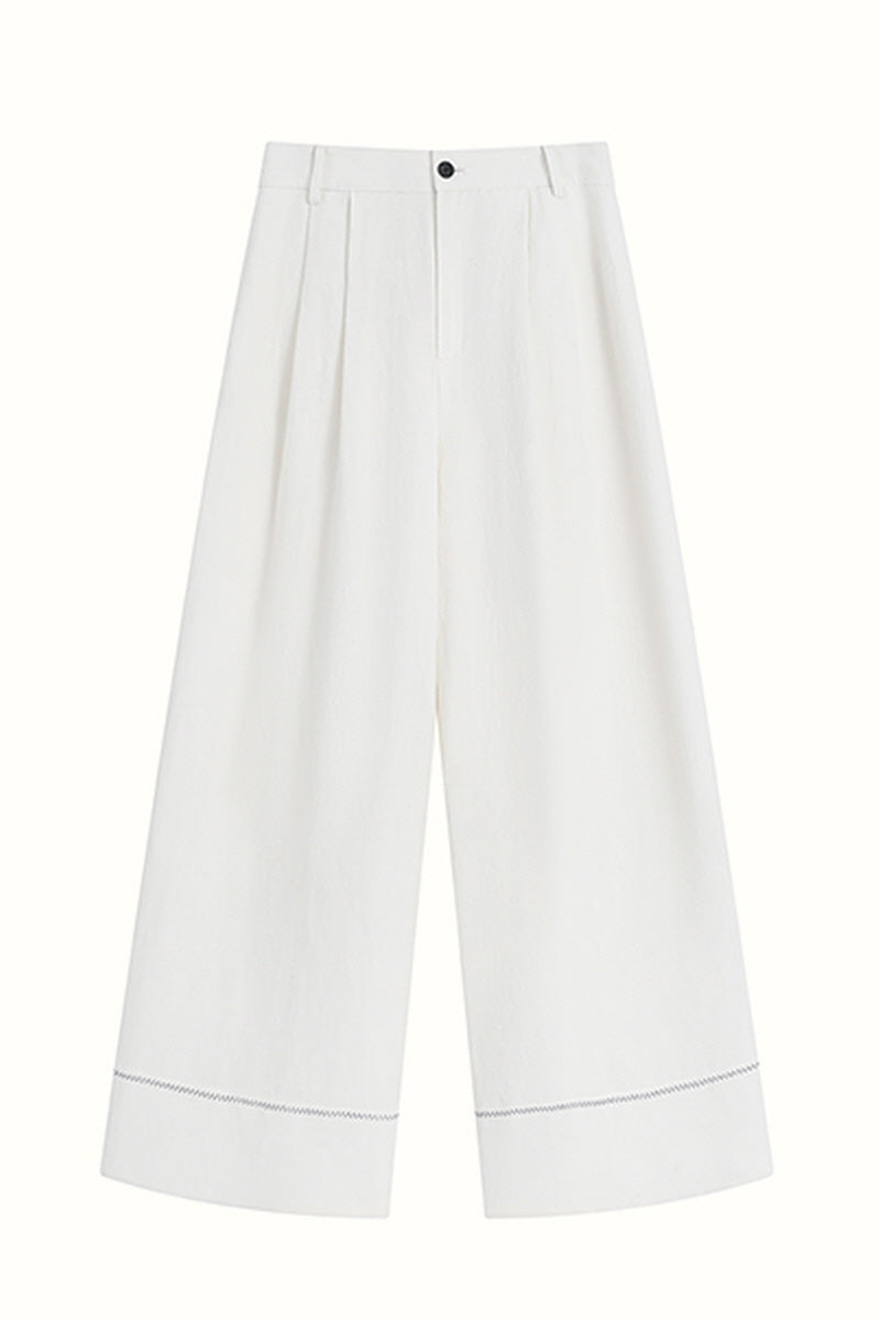 Pleated High Waist Wide Leg Pants